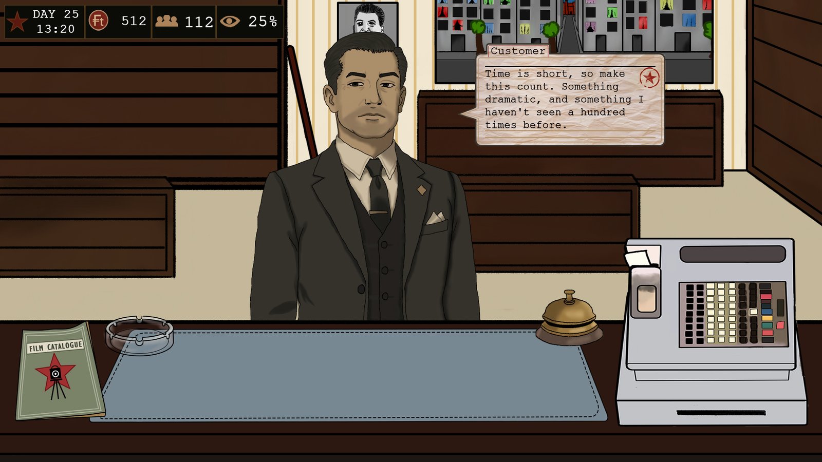 A customer at the counter